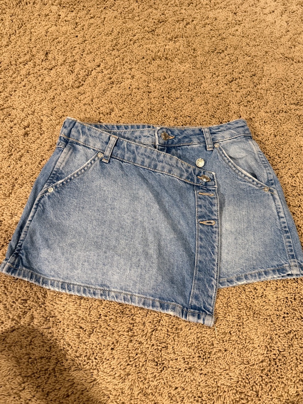 Free people denim jean skort